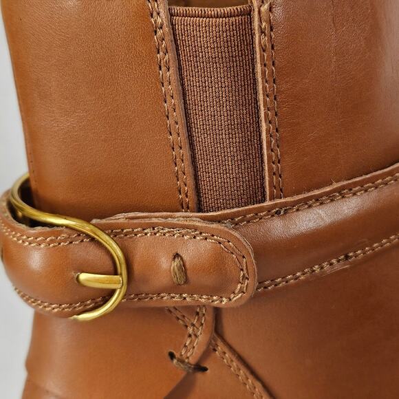 FRANCO SARTO ELESE LEATHER ANKLE BOOTS – WOMEN'S SIZE 8M – COGNAC – NEW WO BOX - Picture 11 of 11